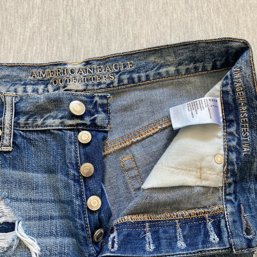 Vintage Hi Rise Festival Jean Shorts